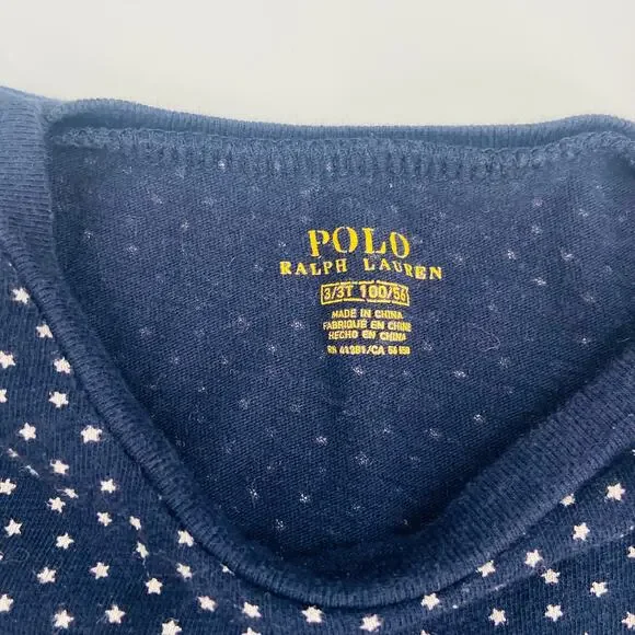 Polo Ralph Lauren Navy Polka Dot Cotton Dress - Size 3T - Picture 3 of 5